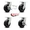 Service Caster 8 Inch Heavy Duty Phenolic Wheel Swivel Caster Swivel Locks 2 Brakes, 2PK SCC-KP92S830-PHR-BSL-2-SLB-2 - alternate 3